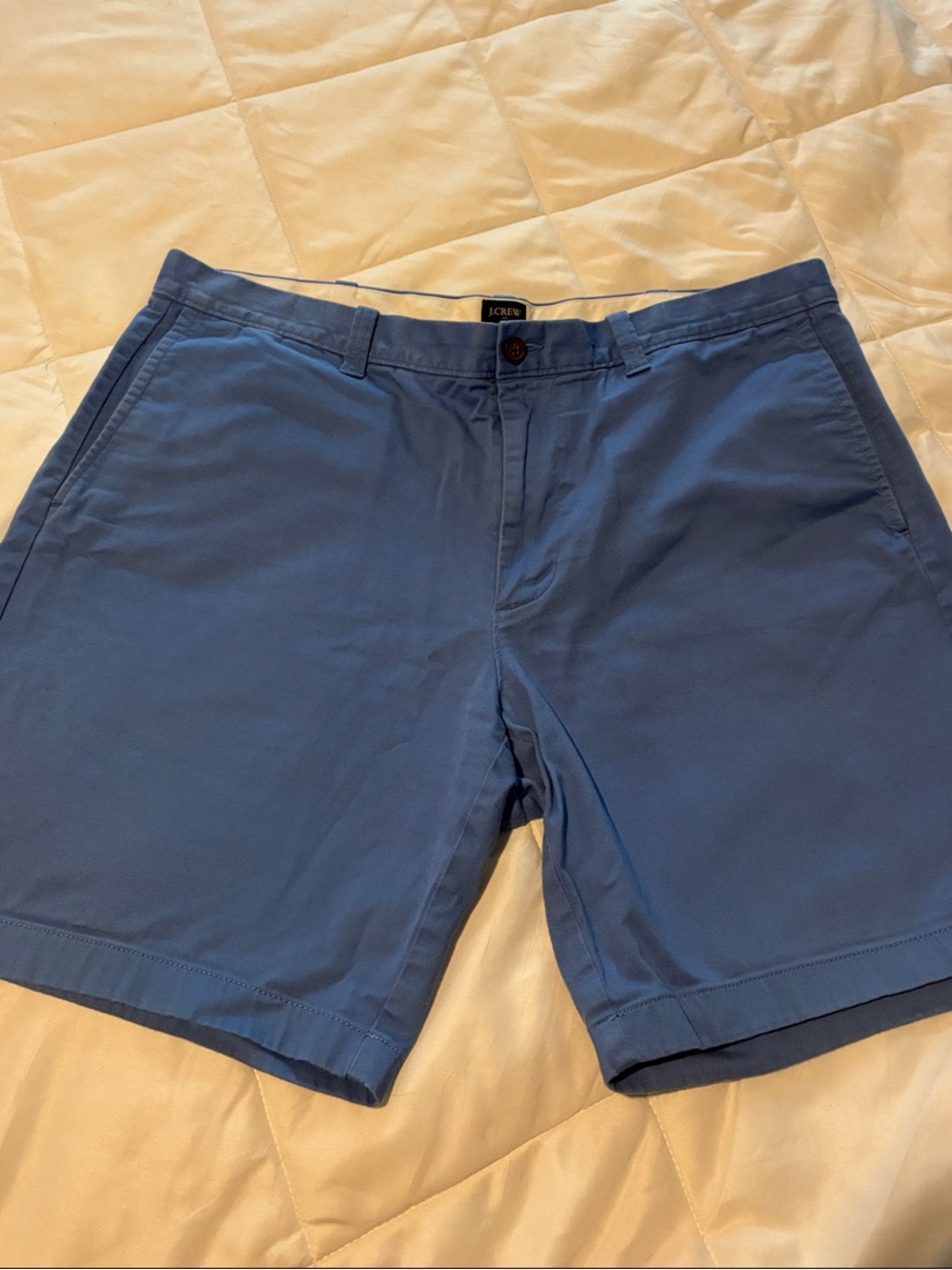 J. Crew Men’s Cornflower Blue Flat-Front Chino Shorts